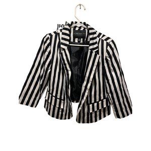 Forever 21 Black and White Striped Jacket